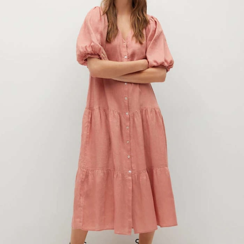 Mango Linen Dress